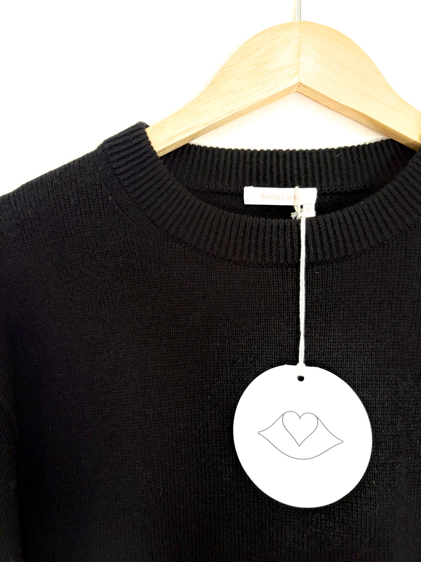 See by Chloe Black Wool Knit XS