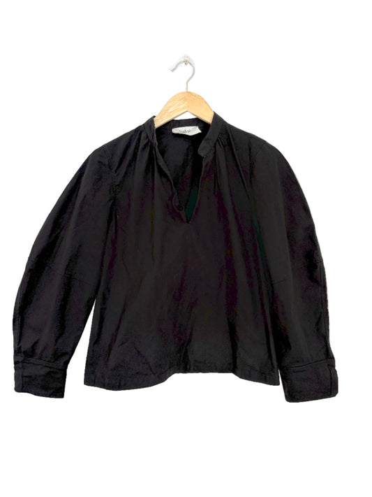 ba&sh black poplin shirt