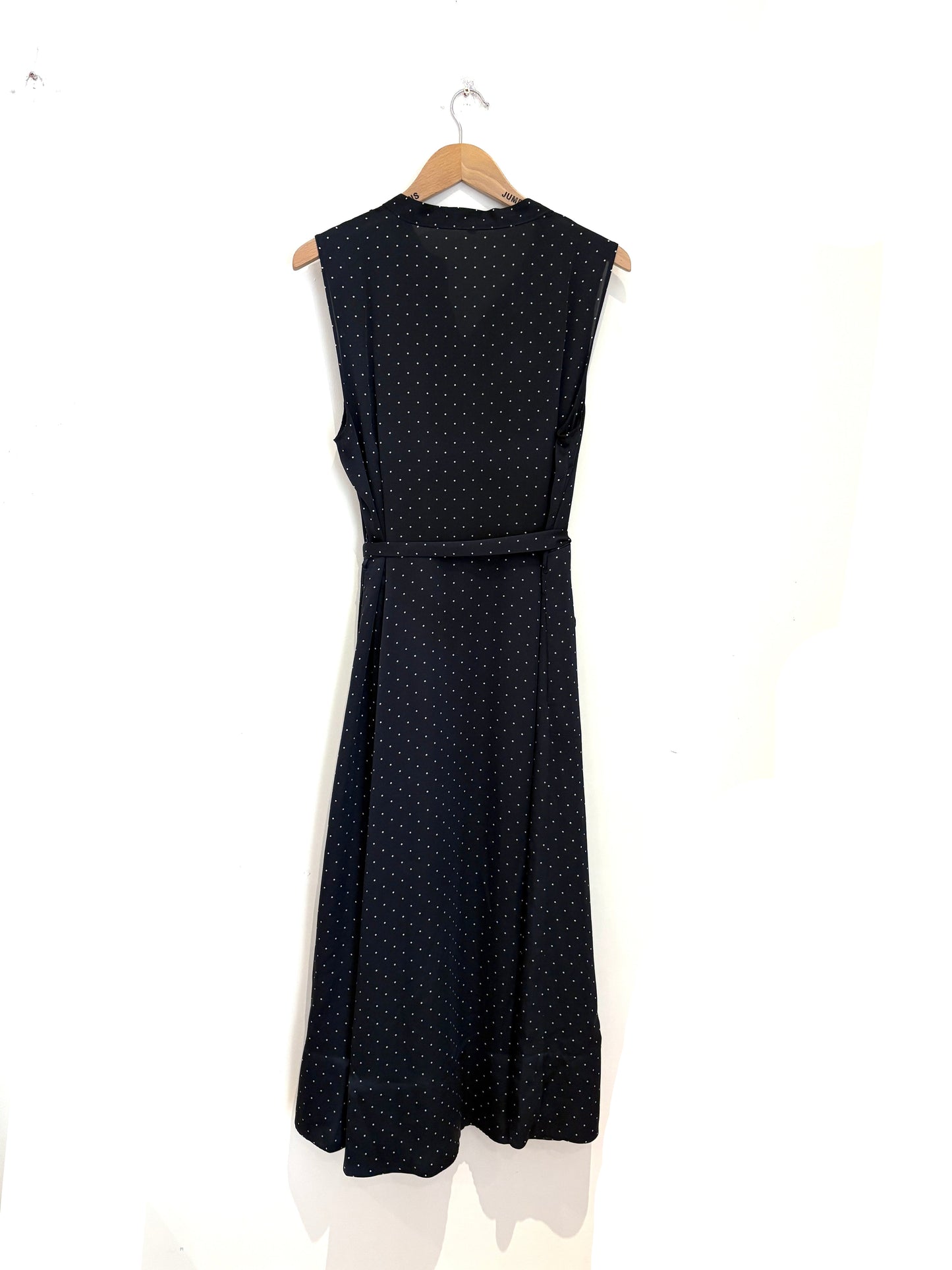 Equipment Silk Navy Polka Dot Dress UK 12
