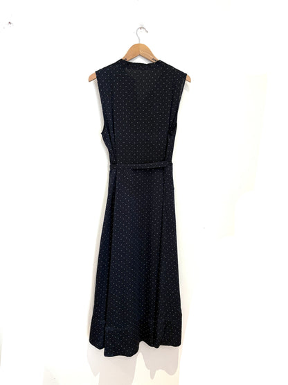Equipment Silk Navy Polka Dot Dress UK 12