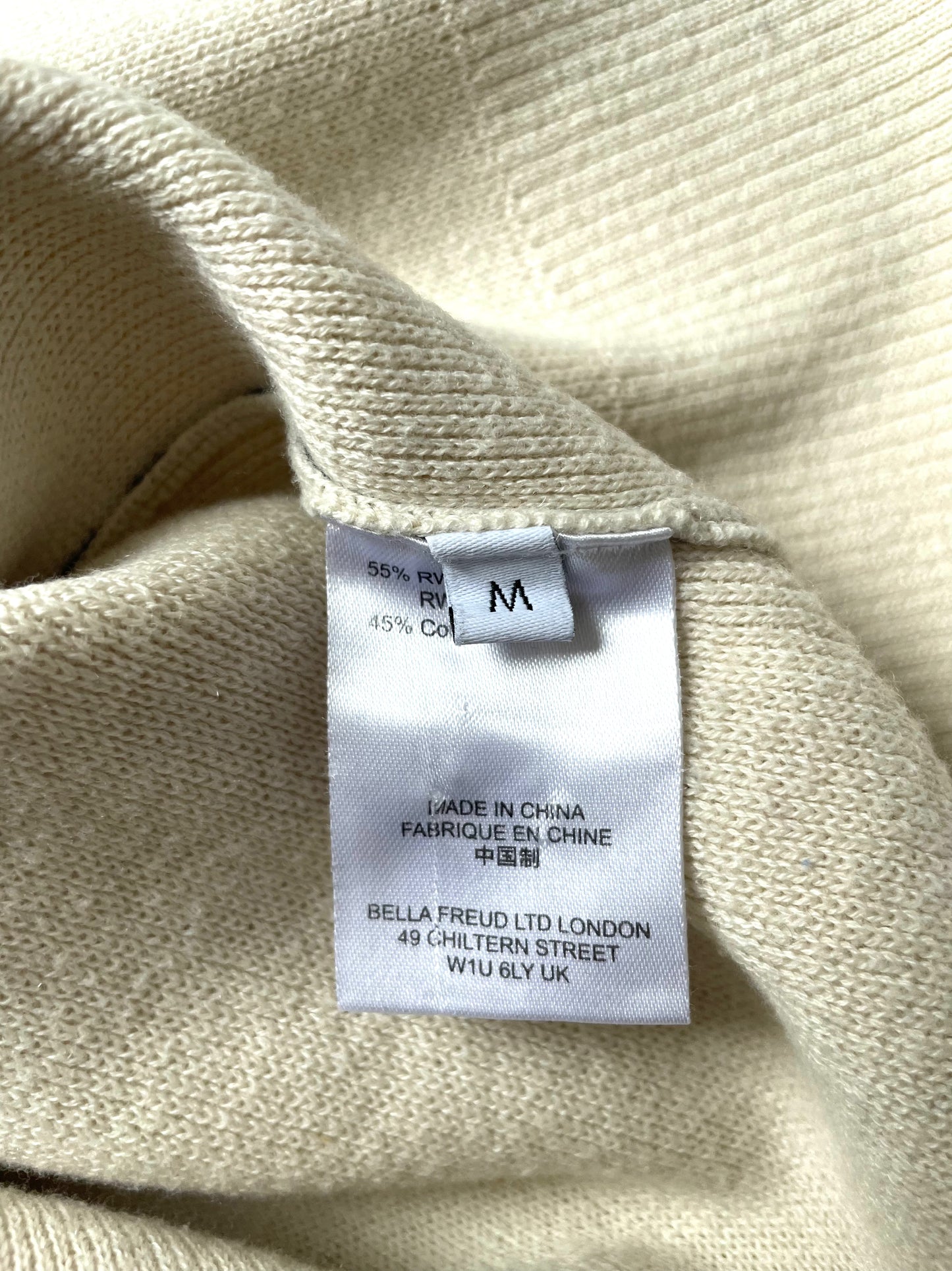 Bella Freud Situation Wool And Cotton Blend Jumper M