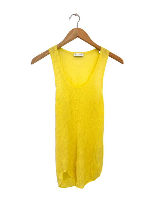 Sandro yellow stretch lightweight knit
