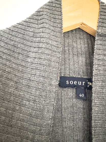 Soeur Wool Grey Poloneck Jumper UK 12