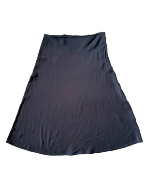 Ba&sh Silky Navy Flare Skirt UK 10