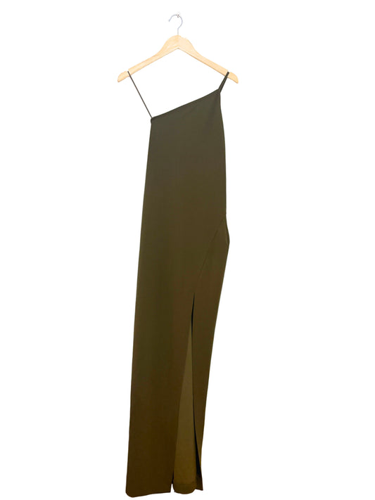 Solace Khaki one shoulder dress