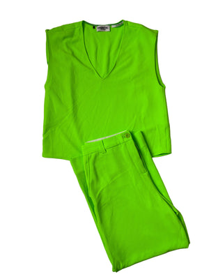 Essentiel Antwerp Lime Green Top & Trouser Set UK 14-16