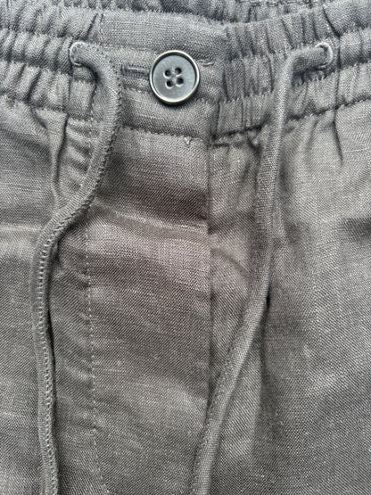Arket Black Linen Shorts UK 8