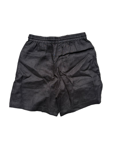Arket Black Linen Shorts UK 8
