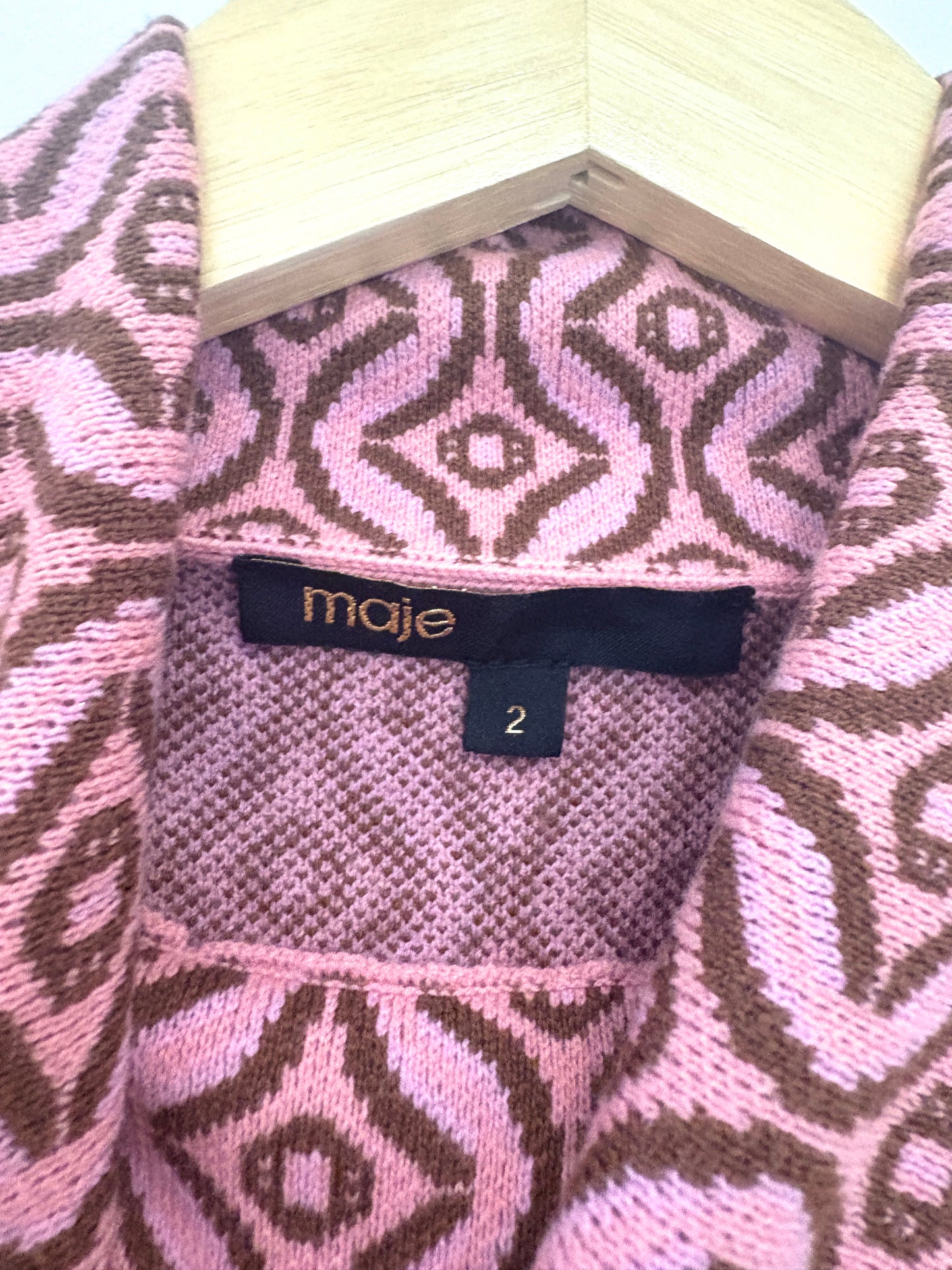 Maje Print Knit Jumper M