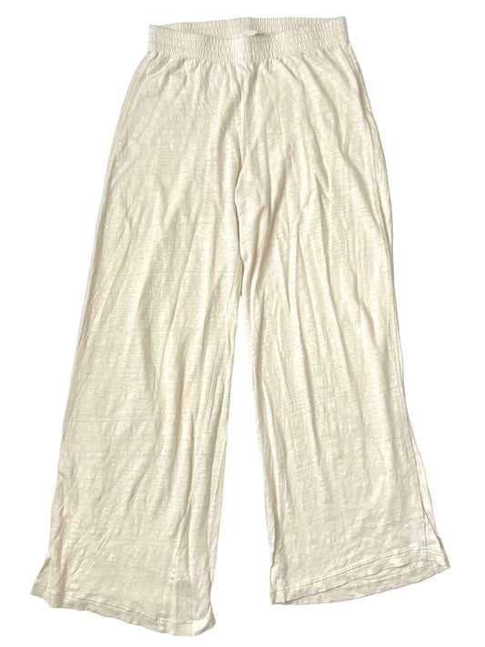arket cream wide leg leggings