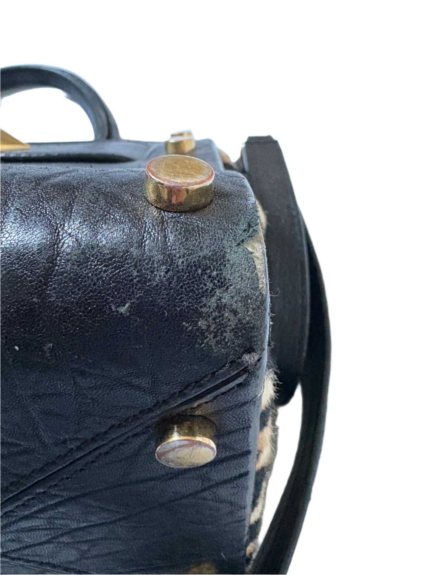 Jimmy Choo Studded Leather Satchel Bag