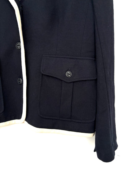 Rag & Bone Navy Felt Uni Blazer UK 14