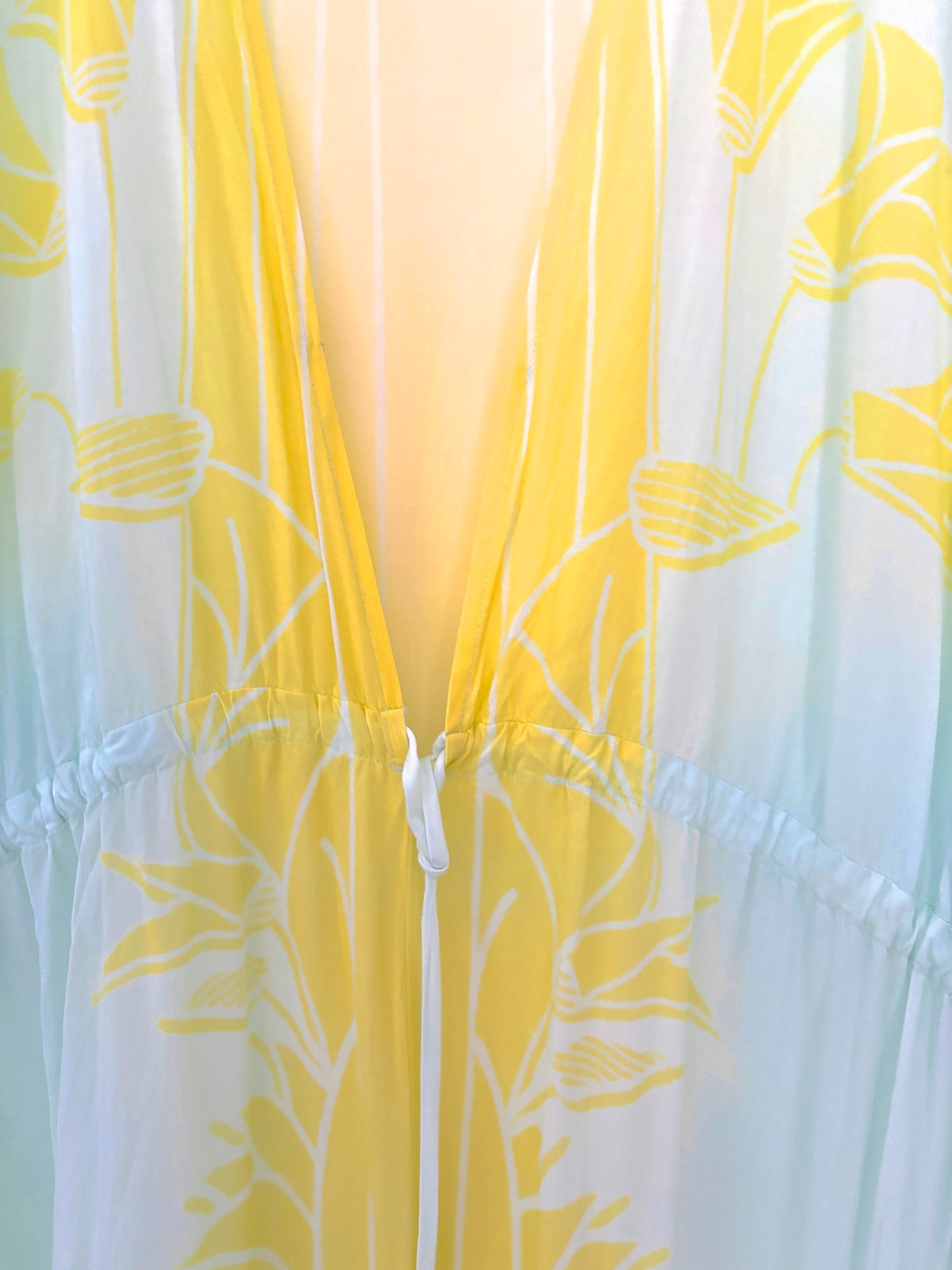 Tory Burch Yellow & Blue Kaftan M/L