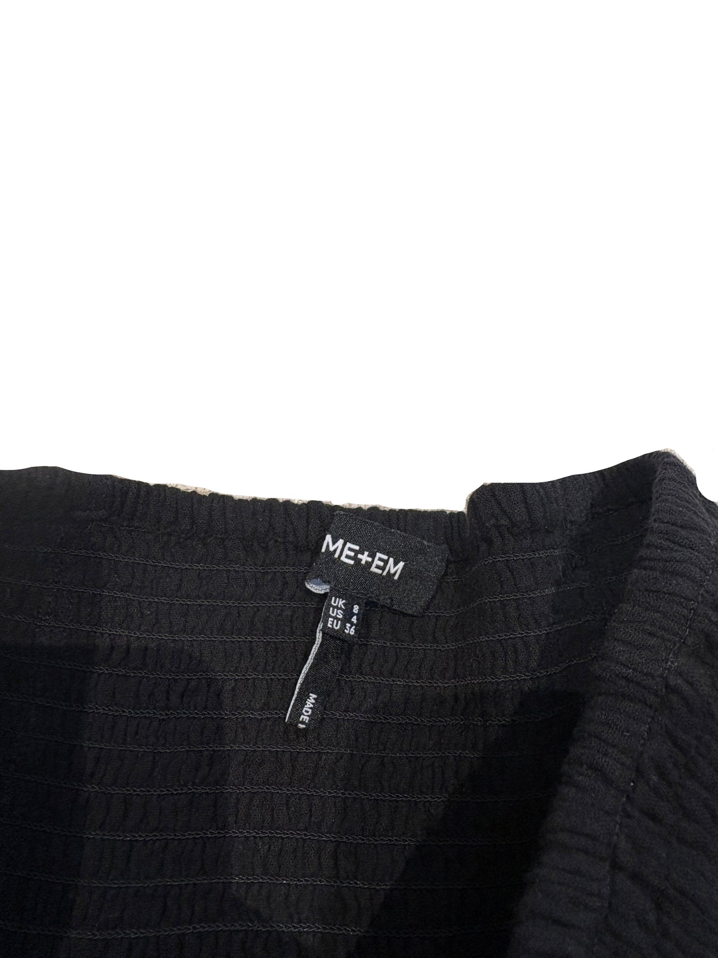 Me+Em Black Cheesecloth Skirt UK 8