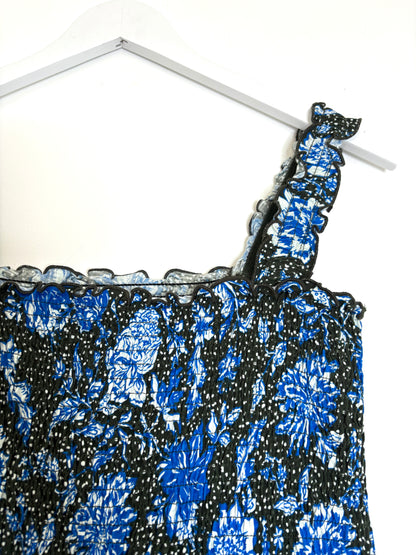 Me+Em Smocked Paisley Midi Dress UK 12