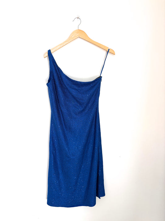 New With Tags St John Electric Blue Sparkle Dress UK 10