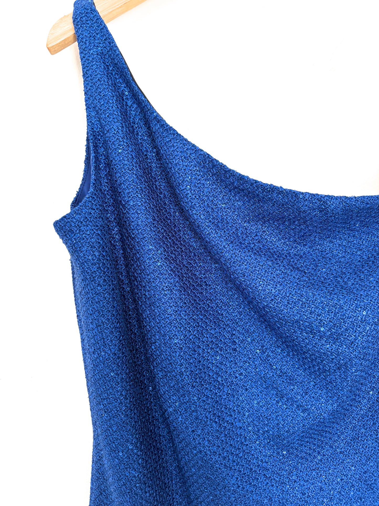 New With Tags St John Electric Blue Sparkle Dress UK 10