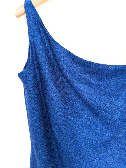 New With Tags St John Electric Blue Sparkle Dress UK 10