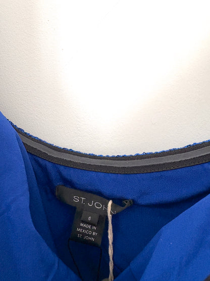 New With Tags St John Electric Blue Sparkle Dress UK 10