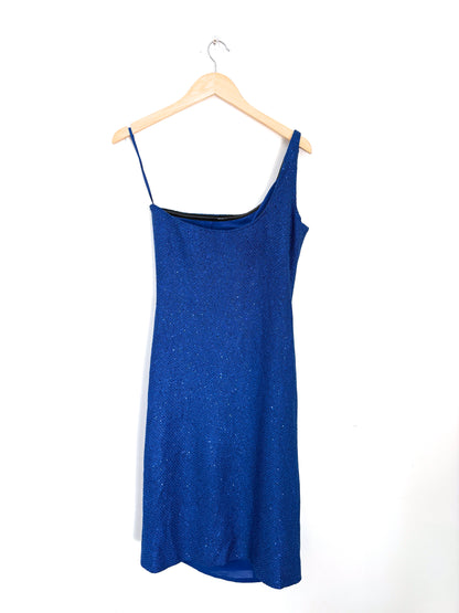 New With Tags St John Electric Blue Sparkle Dress UK 10