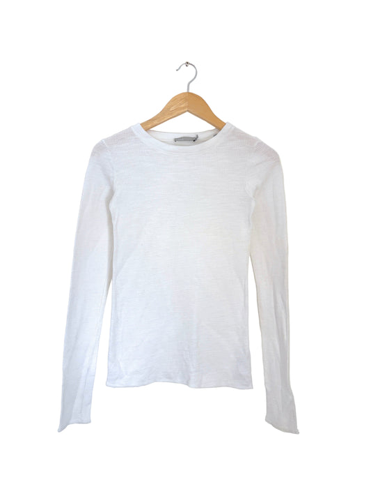 Vince Ribbed White Top
