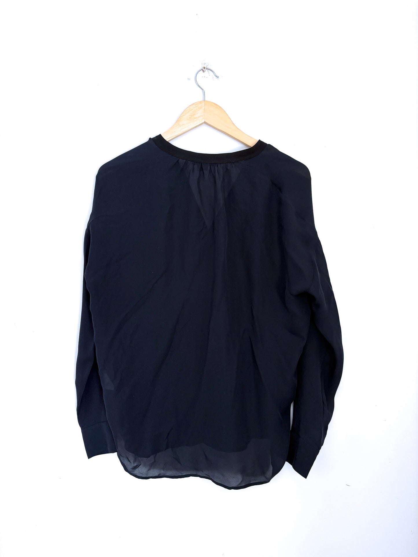 Vince Navy Silk Blouse XS