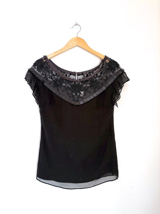 Alice by Temperley Silk Black Top
