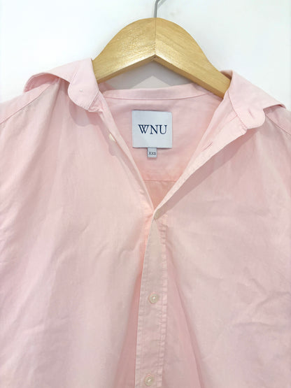 With Nothing Underneath Pink Cotton Shirt XXS