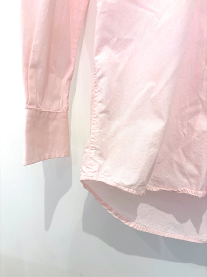 With Nothing Underneath Pink Cotton Shirt XXS