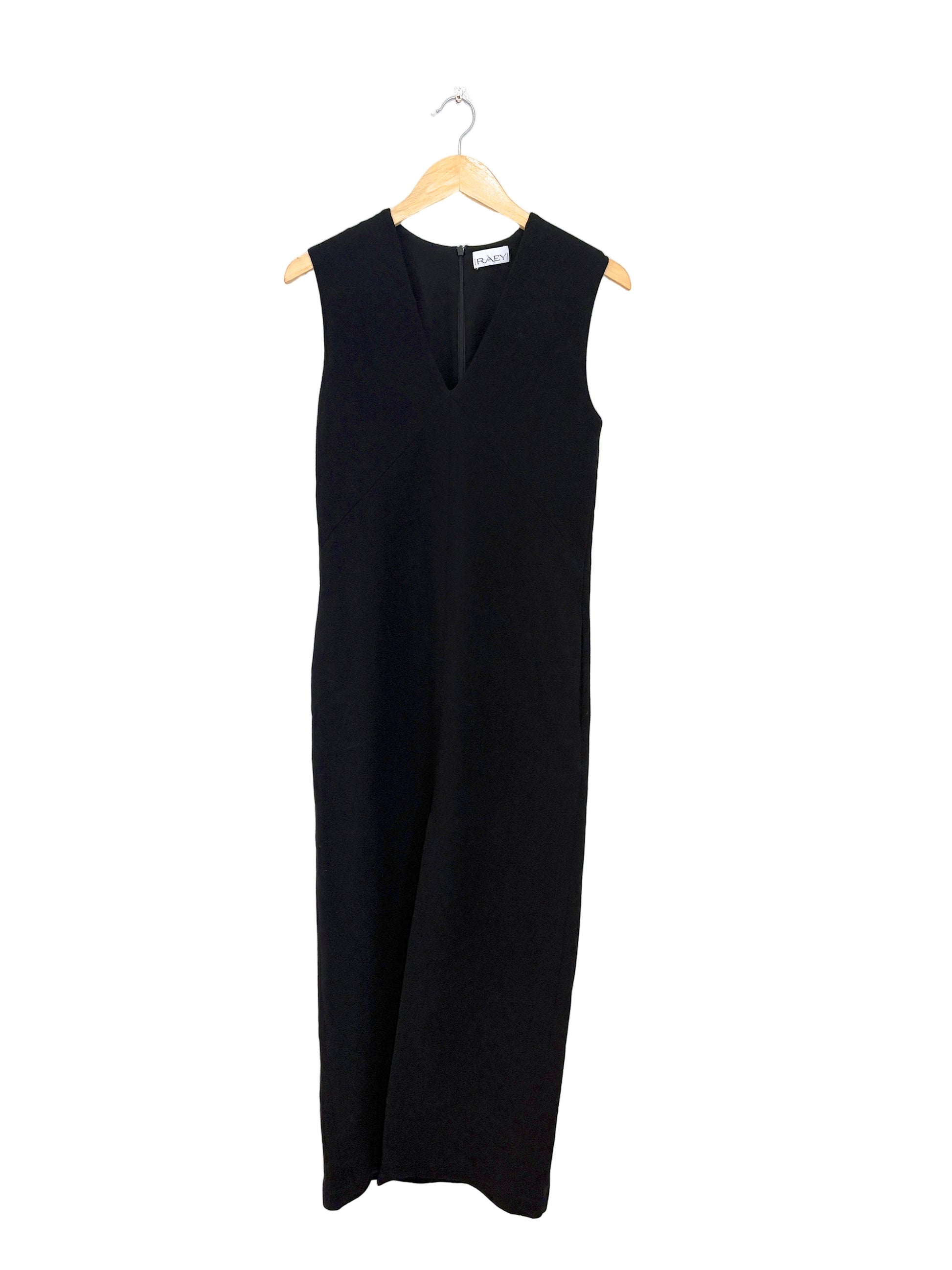 raey crepe black dress