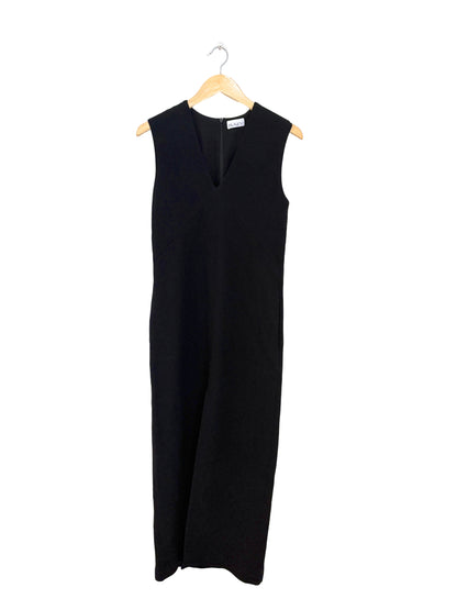 raey crepe black dress