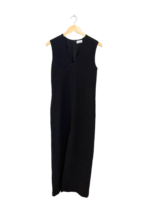 raey crepe black dress