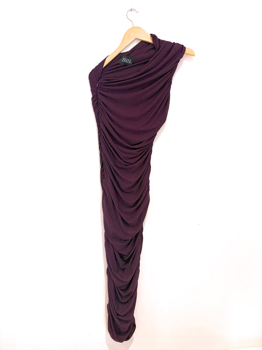 Solace Amaya Purple Ruched Dress