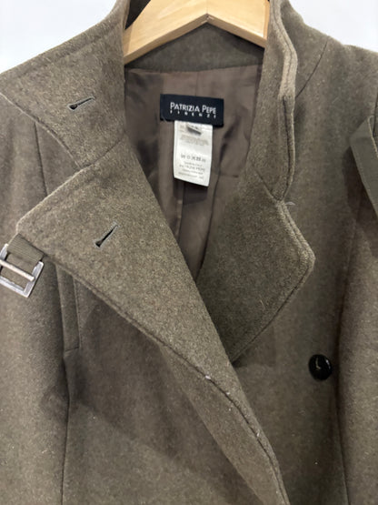 Patrizia Pepe Khaki Wool Coat UK 10