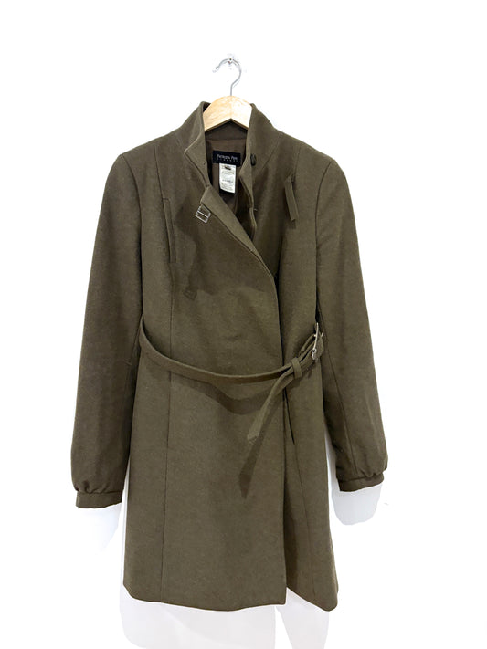 Patrizia Pepe Khaki Wool Coat UK 10