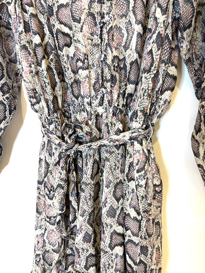 All Saints Snake Print Jumpsuit UK 4