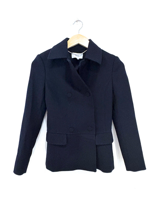 Reiss Navy Double Breasted Coat UK 4