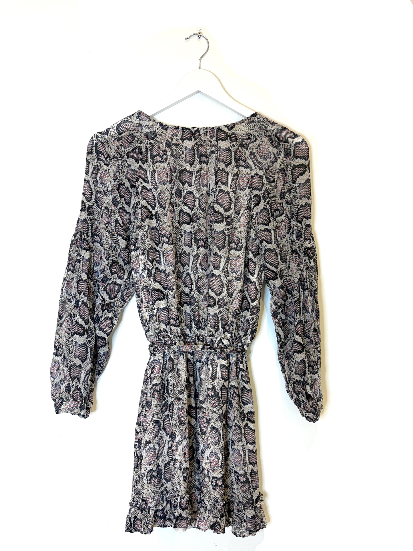 All Saints Snake Print Jumpsuit UK 4