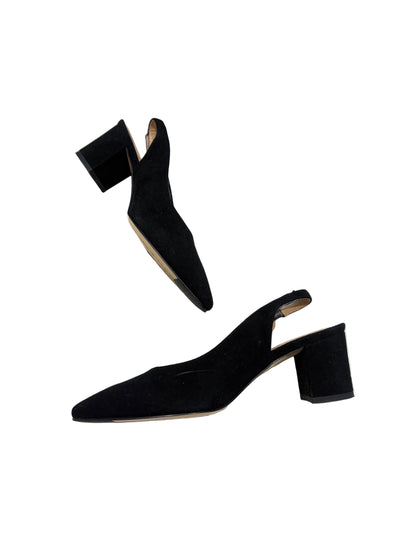 Russell & Bromley Black Suede Slingbacks UK 3
