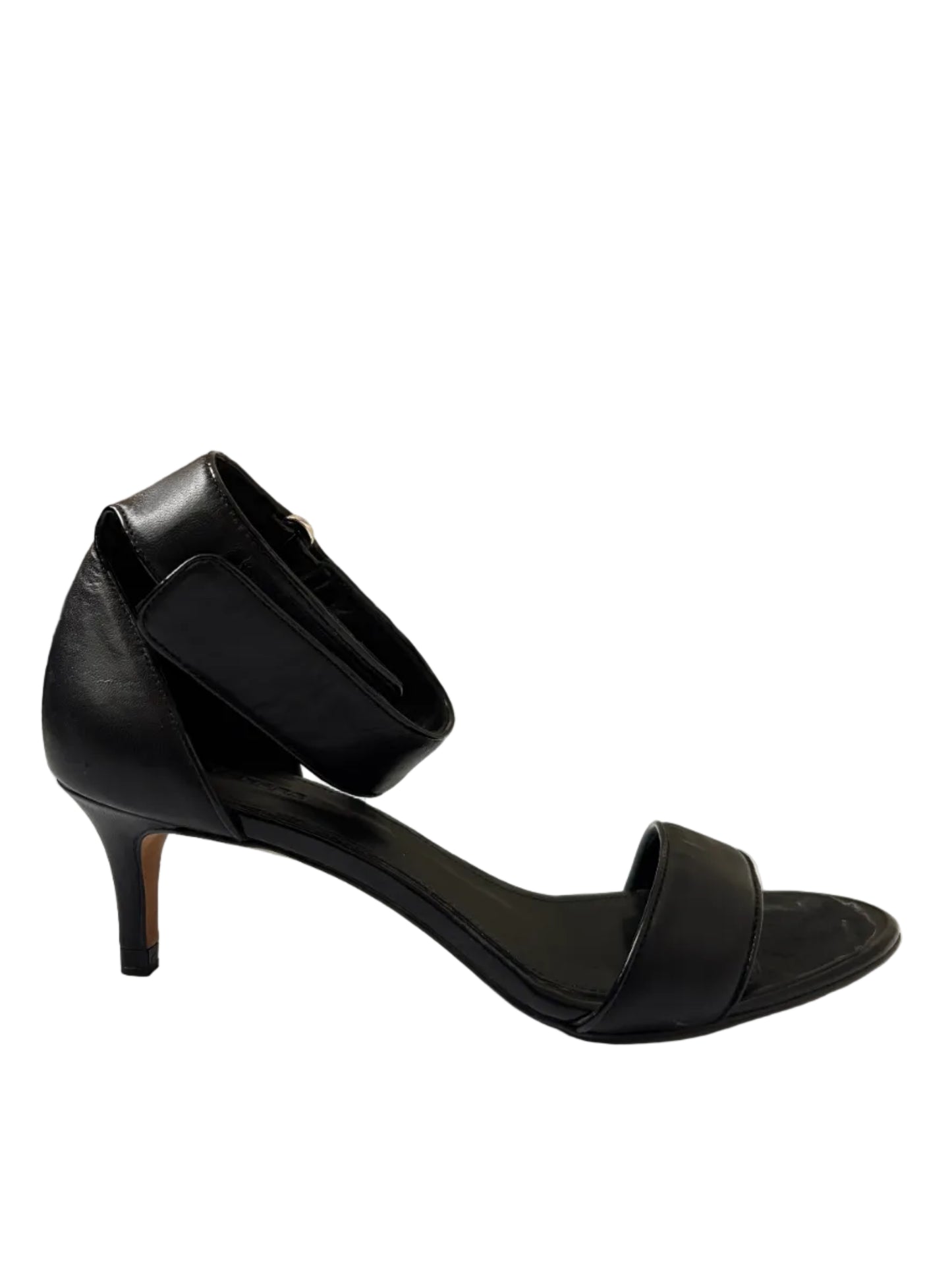 Whistles Black Leather Strappy Sandals UK 5