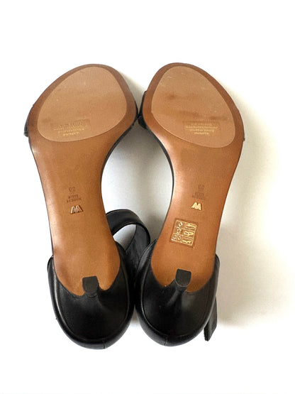 Whistles Black Leather Strappy Sandals UK 5