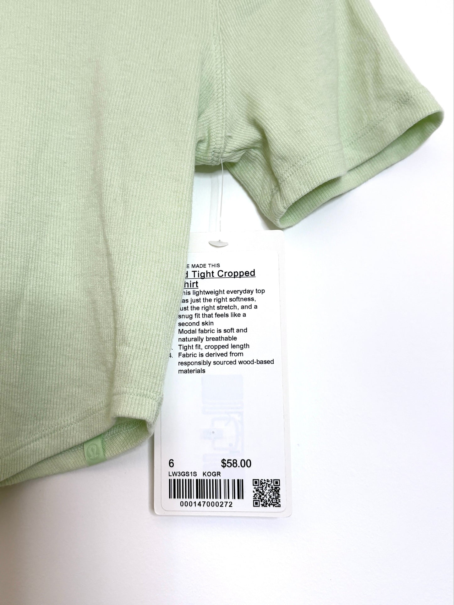 New With Tags Lululemon Hold Tight Cropped T-Shirt UK 10