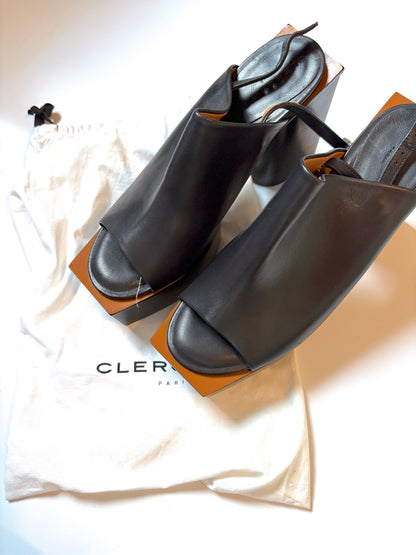New with Box Clergerie Leather Mules UK 6
