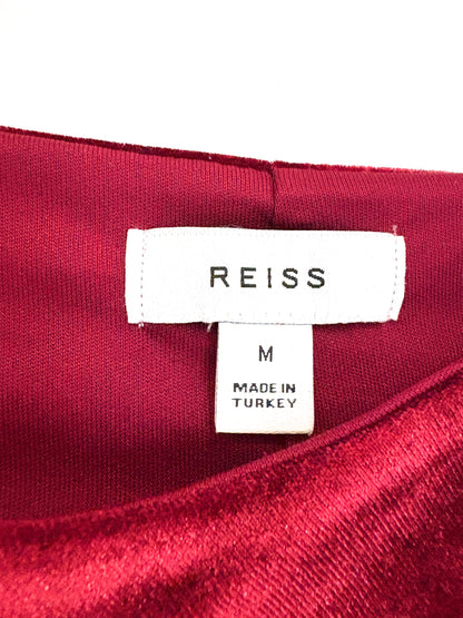 Reiss Berry Velvet Cut-Out Top M