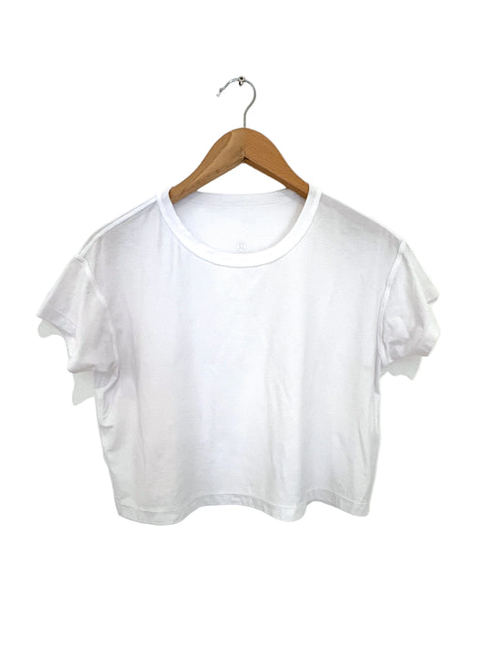 Lululemon White Cropped Sports Tee