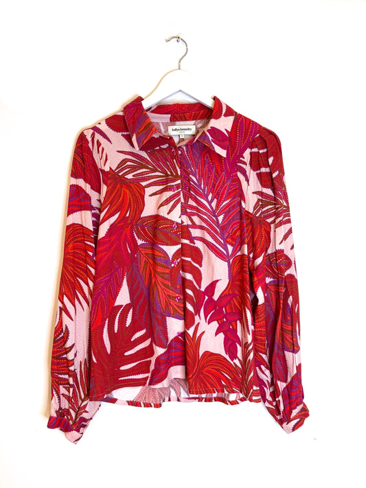 Lolly's Laundry Red Print Blouse