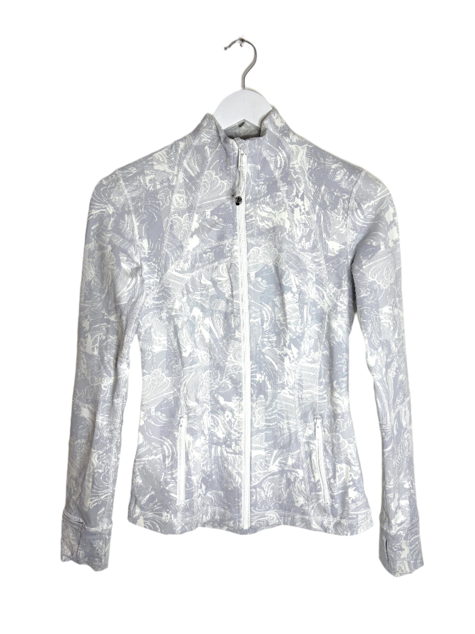 Lululemon Printed Zip Up Jacket Grey