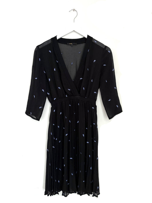 MAJE Riviere crepe mini dress