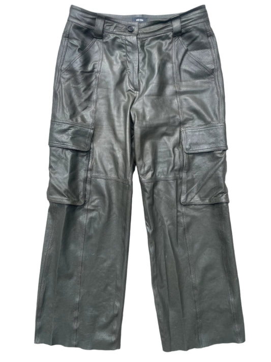 Me+Em Green Leather Trousers UK 14