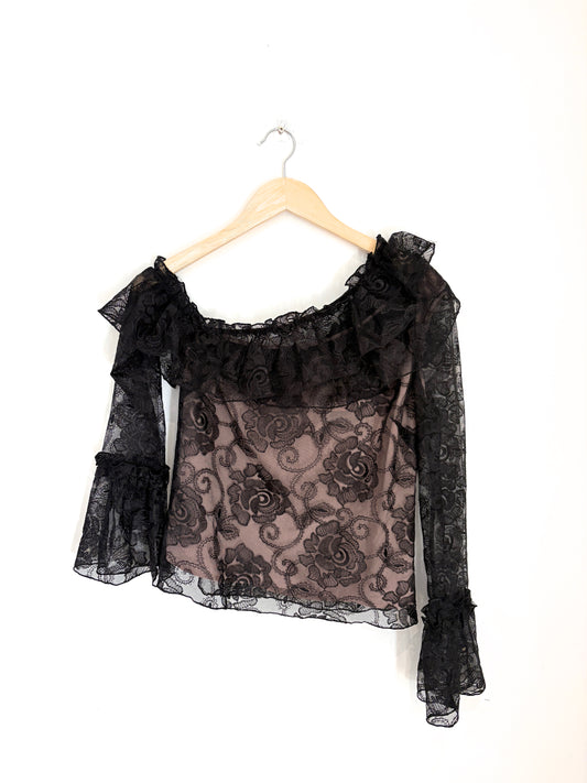 New With Tags Nicholas Rosie Lace One Shoulder Top UK 8